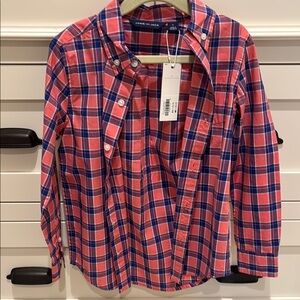 Janie and jack Plaid Shirt - pink and Blue